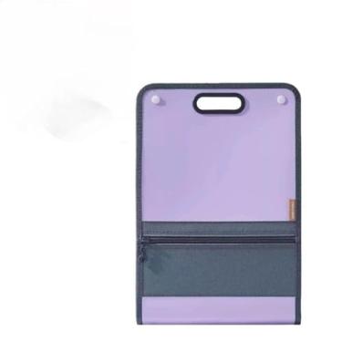 Imagem de Pasta Sanfonada A4 com 12 Divisórias - Material de Escritório e Papelaria, Organizadora Resistente para Documentos, Versátil e Prática (Roxu)