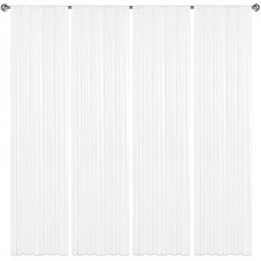 Imagem de 4 peças de painéis de cortina de lantejoulas brancas, cenário fotográfico, glitter, fundo de tecido, para decoração de Natal e festa de casamento