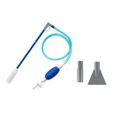 Imagem de predolo Aspirador de aquário com sifão, limpador de tanque de peixes, remove e troca água, mangueira de sifão manual, reparo eficiente, bomba manual fácil de