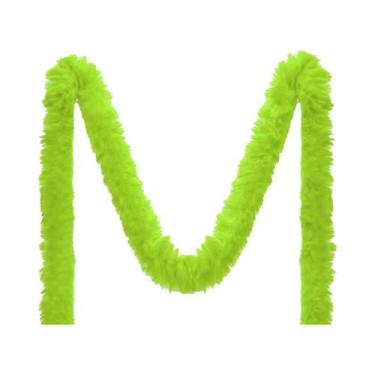 Imagem de Faixa Decorativa De Pelo De Coelho Verde E Branco Para Natal 1/5/10m P