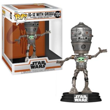 Imagem de Funko Pop Star Wars The Mandalorian 720 IG-12 With Grogu
