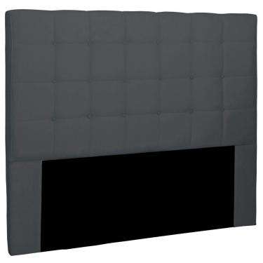 Imagem de Cabeceira Estofada Cama Box Casal 140cm Suede Cinza