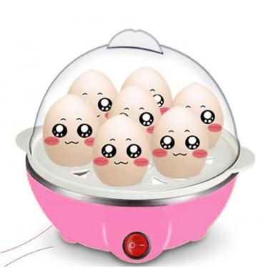 Imagem de Cozedor Elétrico A Vapor Ovos Egg Cooker 110v Rosa