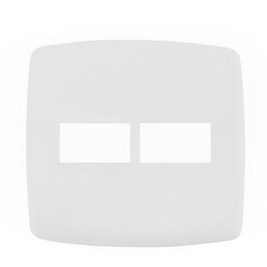 Imagem de Placa 4x4 2 Modulos Com Suporte Branco - Dc-8100-41 - Dicompel
