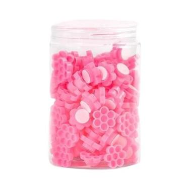 Imagem de 120 Peças De Copos Adesivos Para Cola De Extensão De Cílios, Ferrament