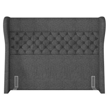 Imagem de Cabeceira Cama Box Casal 140cm Trinidad Z37 Linho Cinza - Mpozenato