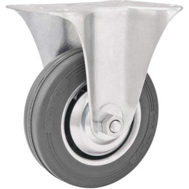 Imagem de Rodízio Fixo Leve 3", de Borracha, Cinza, Vonder