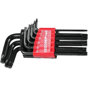 Imagem de Jogo de Chaves Hexalobular, T10 a T50, Tipo L, com 9 Peças, R36405009,