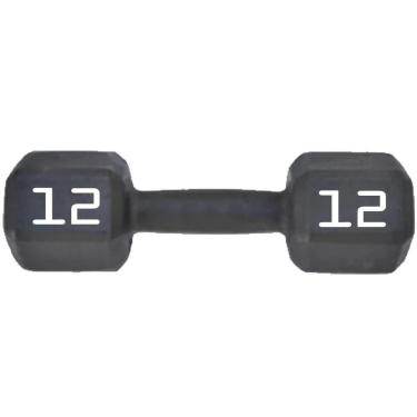 Imagem de Dumbbell Sextavado Revestido Texturizado 12kg Rythmoon-Unissex