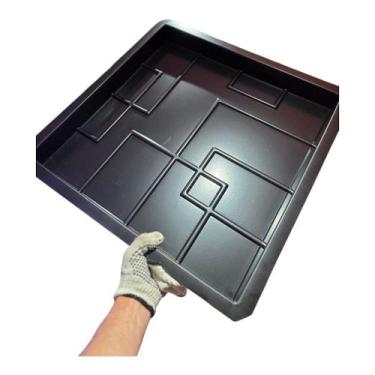 Imagem de Kit de 4 Moldes ABS para Piso Drenante 50x50x5 cm - Modelo Labirinto -