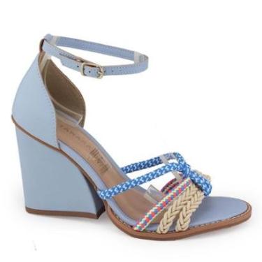 Imagem de Sandália Feminina Tanara T6923 Rústica Bloco Torvy Laguna-Feminino
