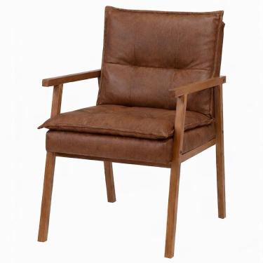 Imagem de Poltrona Denise 025 em Courino May Ind Cor Caramelo