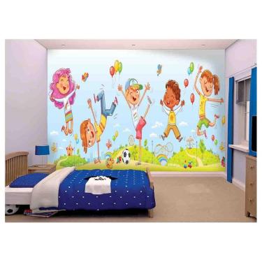 Imagem de Papel De Parede Infantil Crianças Parquinho  Azs174