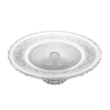 Imagem de Prato para Bolo Lyor Angel de Vidro com Pé 30cm x 30cm x 10c