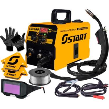 Imagem de Máquina Solda Inversora Mig 160a Sem Gás 3 Em 1 Tig Lift Eletrodo Easy