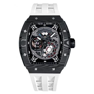 Imagem de TSAR BOMBA Relógio Automático Masculino Luxuoso com Indicador de Reserva de Energia e Vidro de Safira