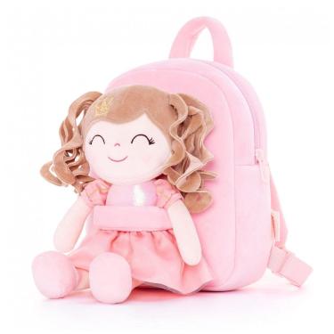 Imagem de Gloveleya Mochila Infantil Plush Princesa Coroa Rosa - Super Macia e Colorida para Meninas - 23 cm