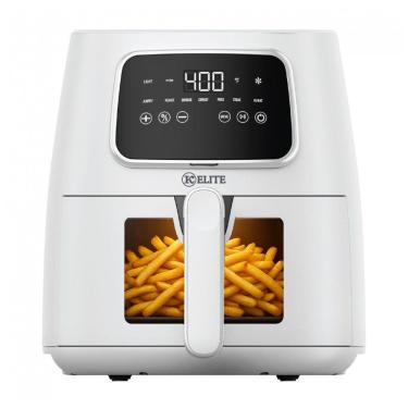 Imagem de Fritadeira Elétrica Air Fryer Kitchen Elite branca 5,5L Digital 7 em 1 1500W 110V