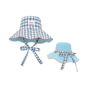 Imagem de Chapéu De Pescador Xadrez Dupla Face Moderno Para Verão E Praia Com Pr