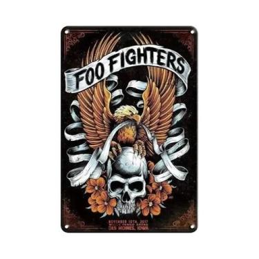 Imagem de Placa De Metal Retrô De Banda De Rock Para Decoração De Parede De Bar,