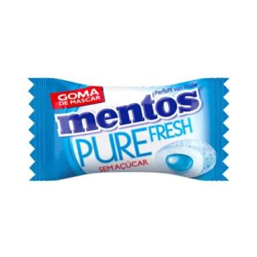 Imagem de Chiclete Mentos Pure Fresh Sem Açúcar Individual - Caixa 60 unidades