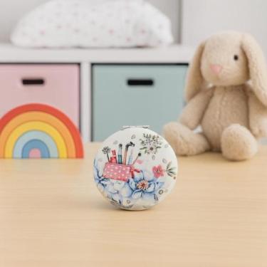 Imagem de ESPELHO DE BOLSA REDONDO 7CM Desenho Estojo de Maquiagem - Meraki, Est