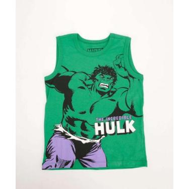 Imagem de Regata Infantil Estampa Hulk Marvel Tam 4 a 10-36005, 6, Verde