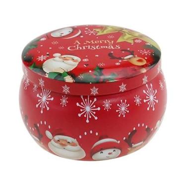 Imagem de Vela Aromática De Natal Portátil Em Lata, Cera De Soja, Caixa De Prese