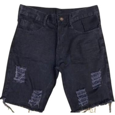 Imagem de Bermuda Jeans Masculina Rasgada - Mil Grau Jeans, Cinza, 40