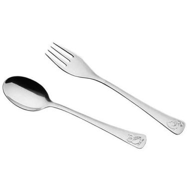 Imagem de Conjunto de Talheres Tramontina Inox Infantil - 2 Peças 66970/030, Ino