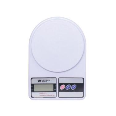 Imagem de Balanca de Cozinha Digital ATE 10KG Branca - Western, Branco