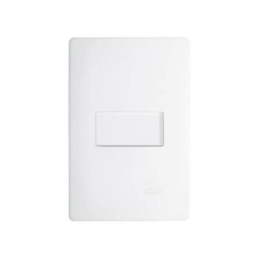 Imagem de Interruptor Simples Fame Habitat Com Placa 4x2 Branco - FAME BRASIL