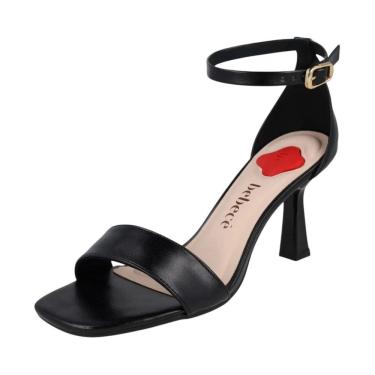 Imagem de Sandália Feminina Confortável Salto Taça Médio Leve Bebece