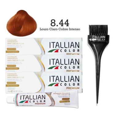 Imagem de 3 Unidades Coloração 8.44 Louro Claro Cobre Intenso  Itallian Color - 