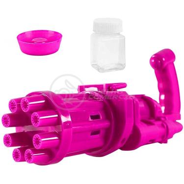 Imagem de Máquina Elétrica Brinquedo Tiktok Lança Bolhas Sabão Mágica Criança Infantil Rosa com 8...