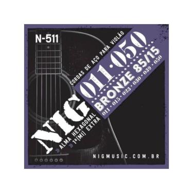 Imagem de Encordoamento Para Violão Aço .011 N511 Nig