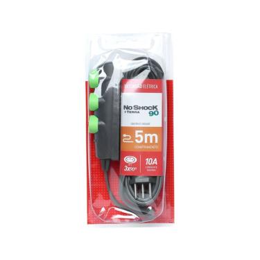 Imagem de Extensão Noshock 90 Pp 3x0,75 2p+t 10a Grafite 5m Dn1908