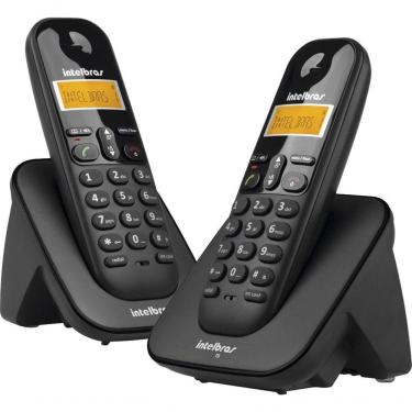 Imagem de Telefone sem Fio Intelbras TS 3112 com Identificador de Chamadas, Ramal Adicional e Agenda Preto