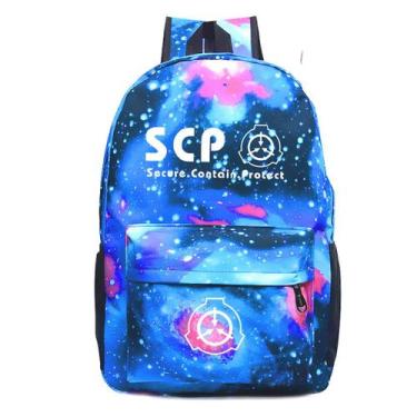 Imagem de Mochila SCPs Anime School Bag Cartoon Student Laptop 31x13x45cm - yiwe