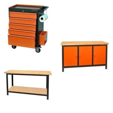 Imagem de Conjunto Bancada para Ferramentas Carro de Ferramentas Profissional Ga