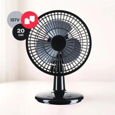 Imagem de Mini Ventilador Turbo 20cm 127V Portátil Silencioso Potente Compacto -