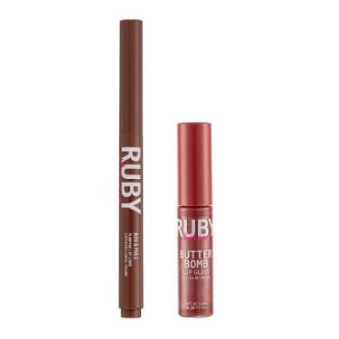 Imagem de Butter Bomb Gloss PillowTalk + Lapiseira Labial Volume Big & Full Nude