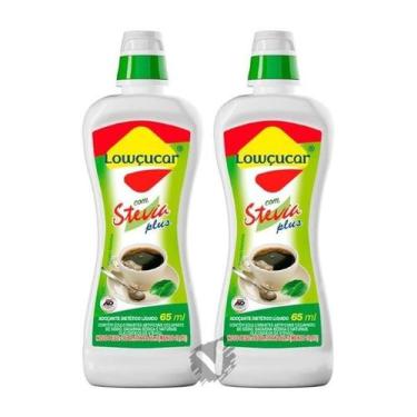 Imagem de Kit 2 Lowcucar Adoçante Liquido Plus Com Stevia 65Ml - Lowçucar