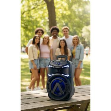 Imagem de Caixa Som Bluetooth 250W RMS Portátil Karaokê TWS Preto - Congratulati