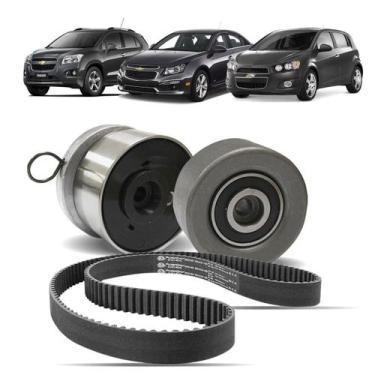 Imagem de Kit Correia Dentada Tensor Polia Peca Nova Sonic 1.6 1.8 16v Ecotec cr
