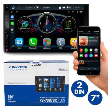 Imagem de Central MP5 Roadstar 2 Din RS7007BR Plus Carplay e Android Auto Tela 7