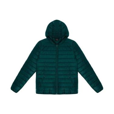 Imagem de Jaqueta Puffer Masc Rovitex Diametro com Capuz Verde Escuro D00180-353