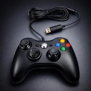 Imagem de Controle Compativel para Xbox 360 Com Fio Para Video Game e PC Tvs Sam