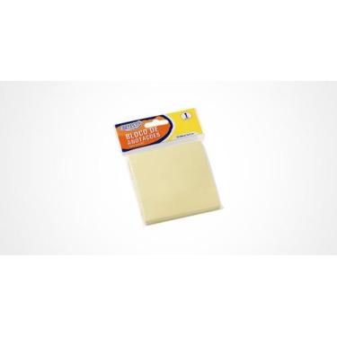 Imagem de Bloco Adesivo de Anotações BRW Amarelo Pastel 76X76mm 1-Bloco 100 folh