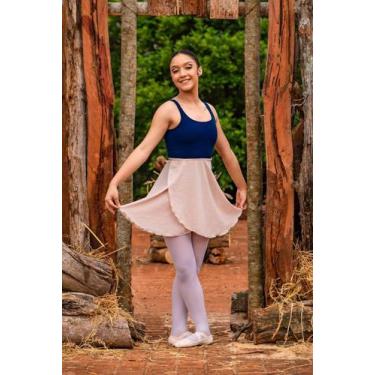 Imagem de Saia Ballet Transpassada em Jersey Adulto Capezio, Branco, g